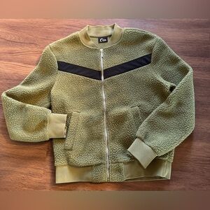 Zyia Active Flying V Fleece Jacket Olive Green